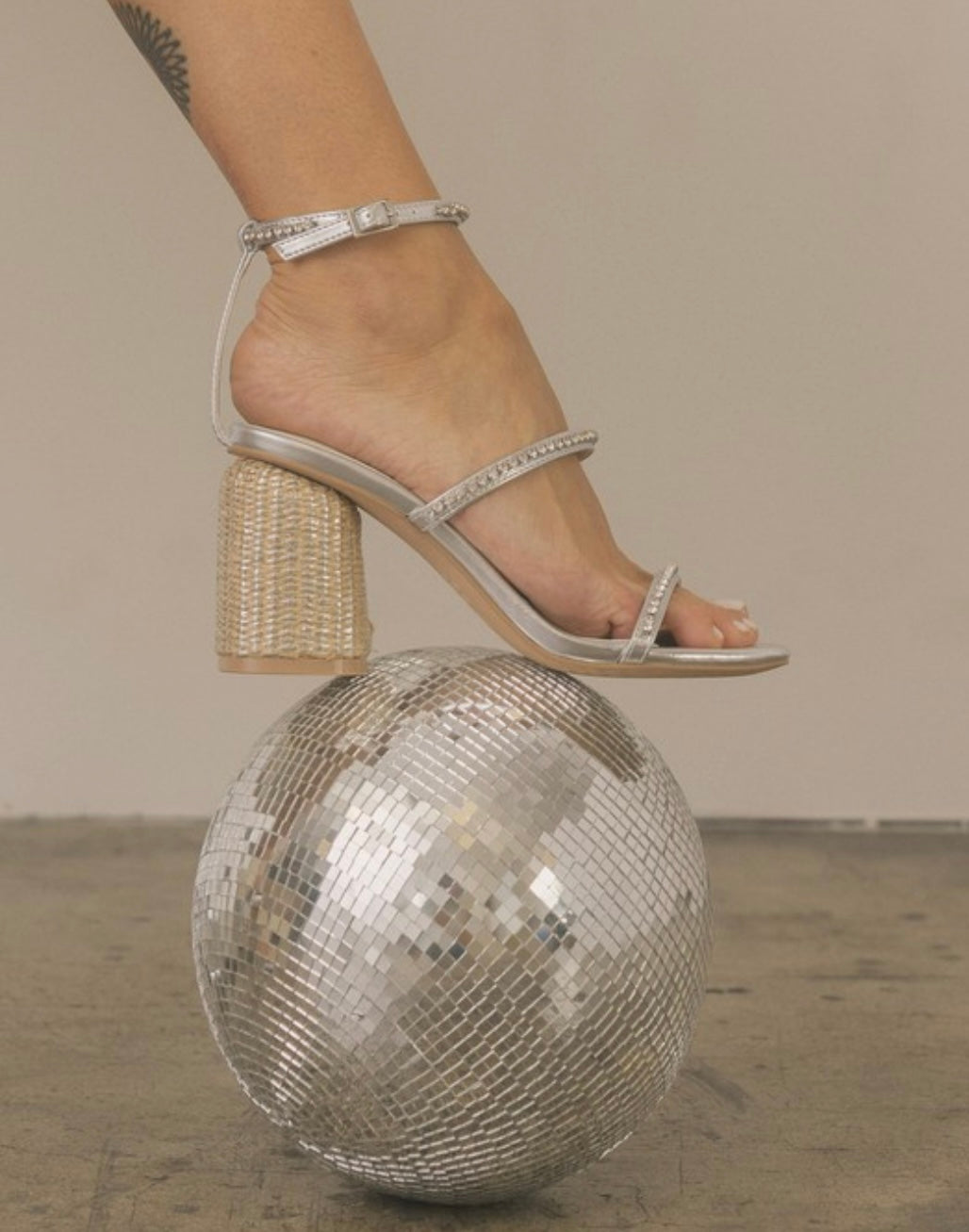 The Destiny - Studded Raffia Heel
