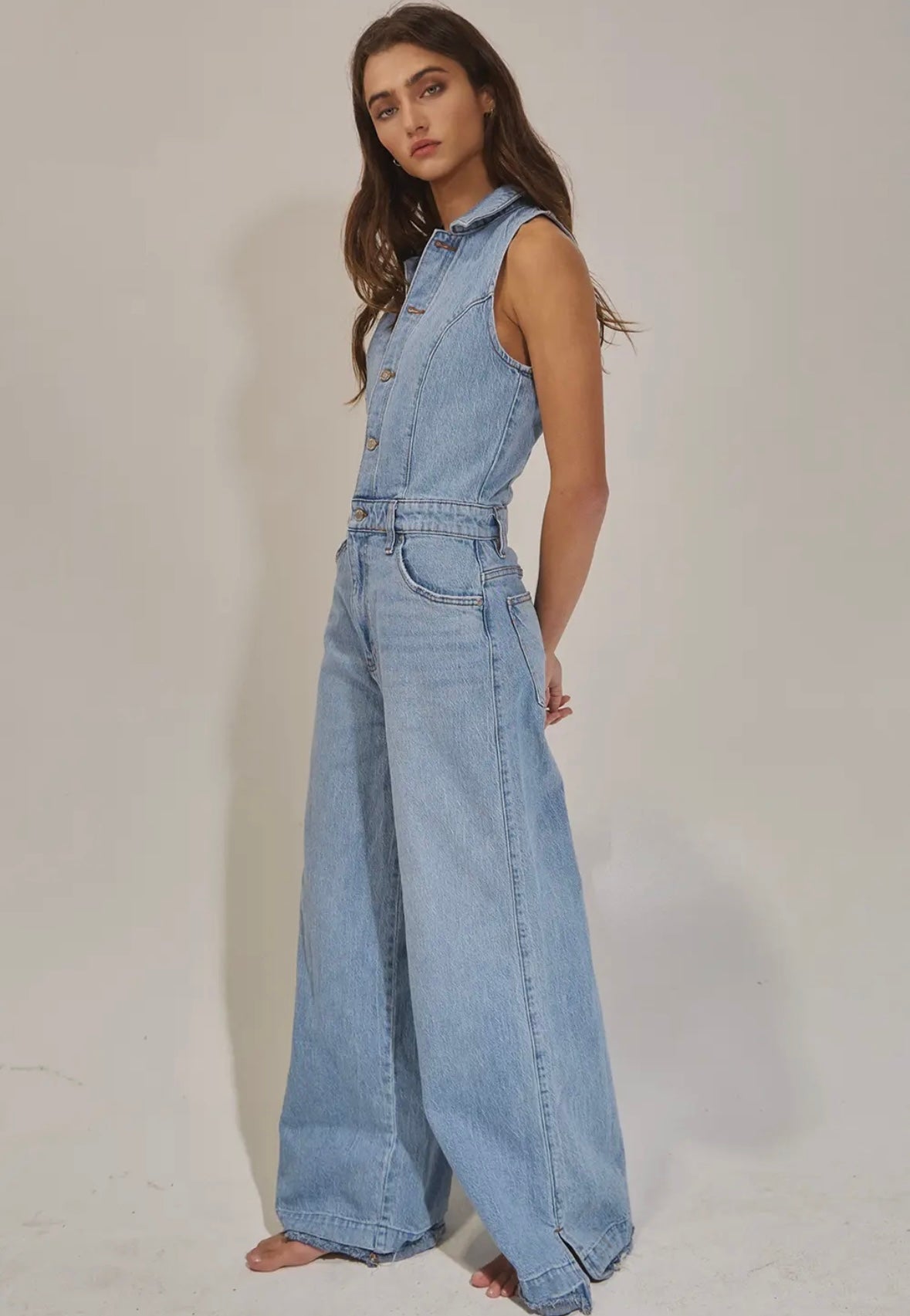 A Denim Jumpsuit