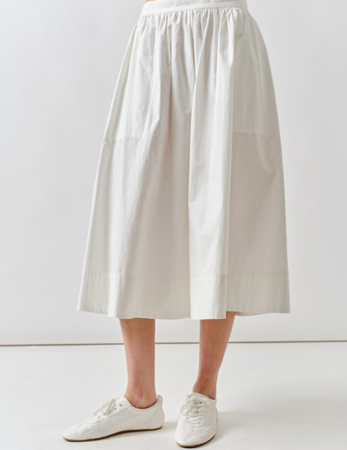 A White Poplin Skirt