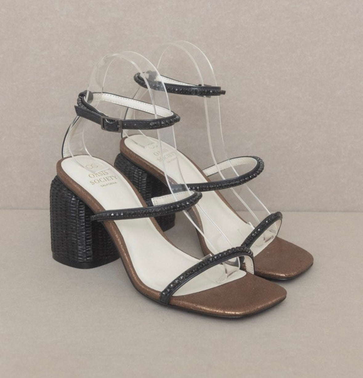 The Destiny - Studded Raffia Heel