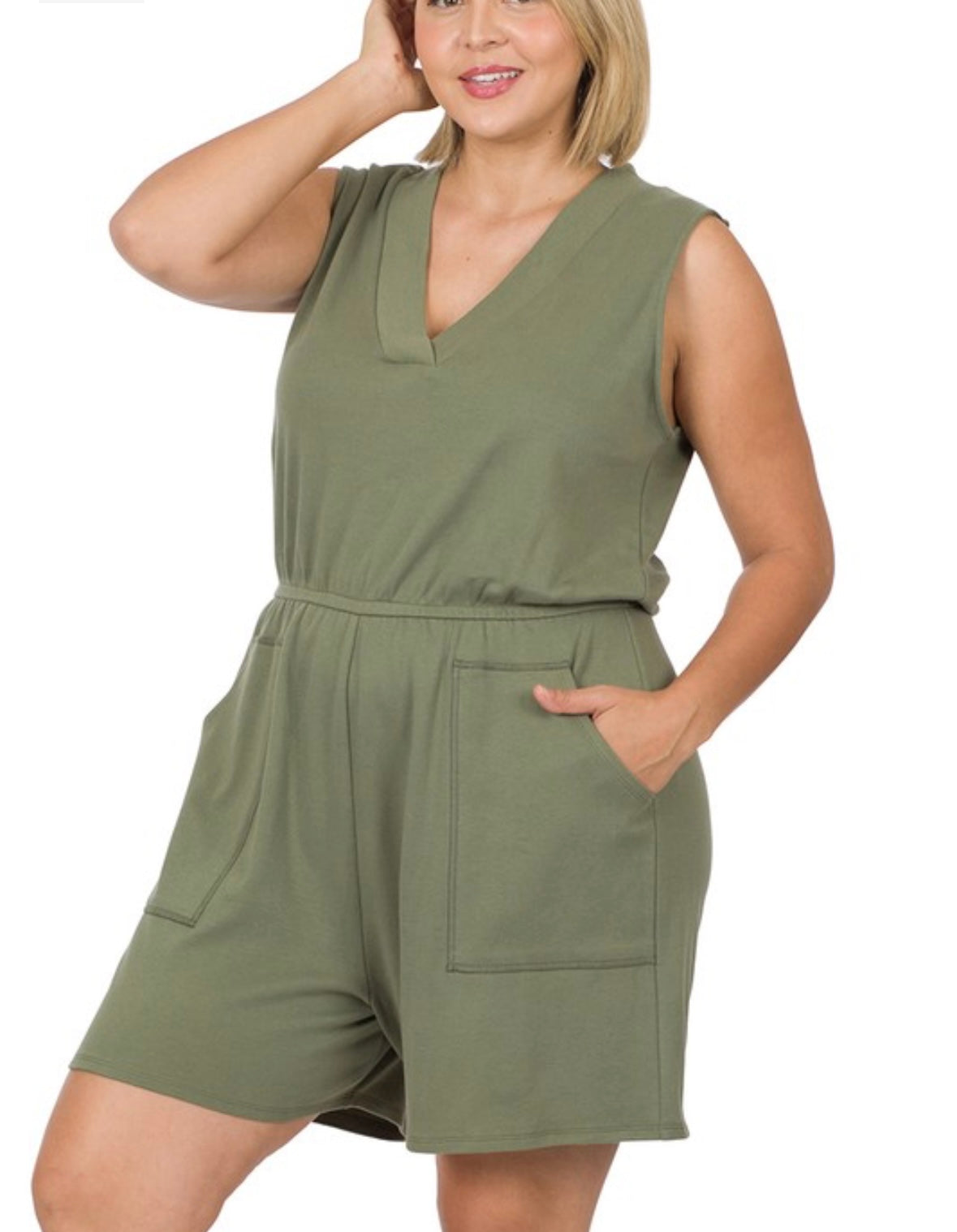 Curvy Romper with Pockets