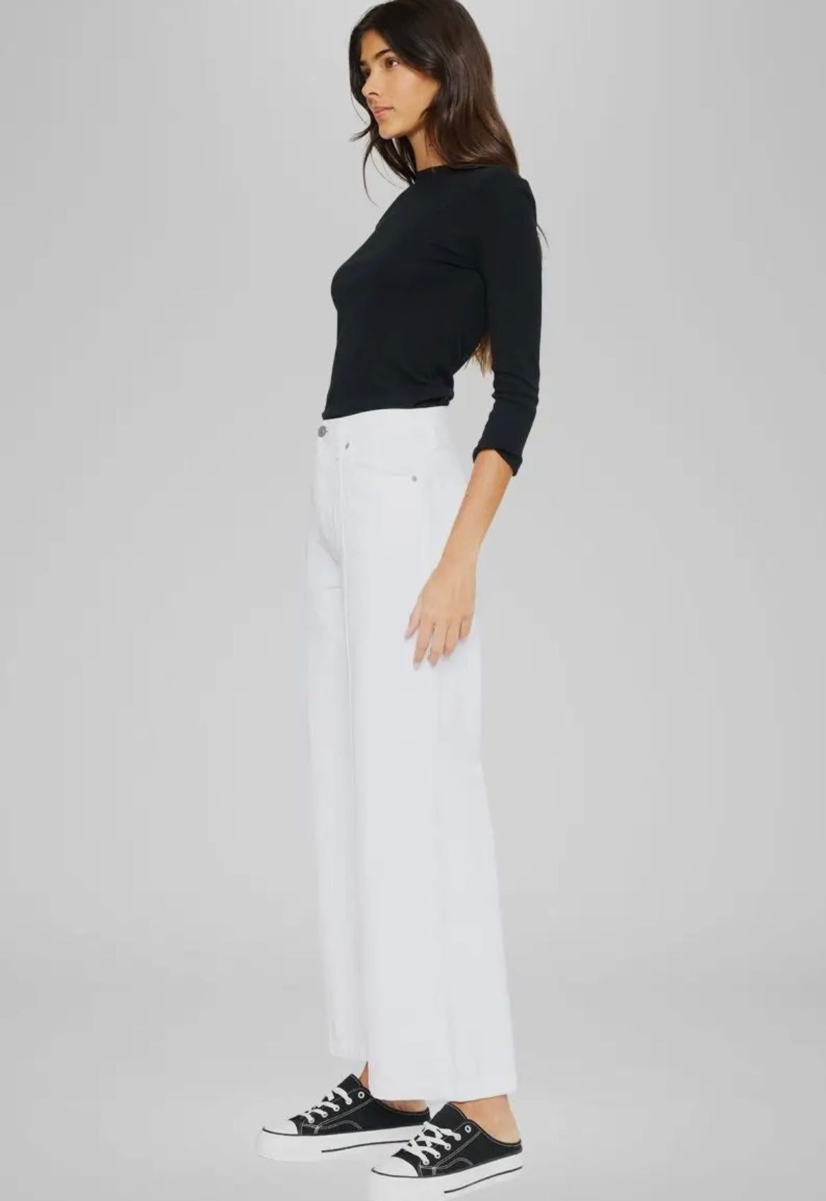 White Wide Leg Denim LOL Sz 25
