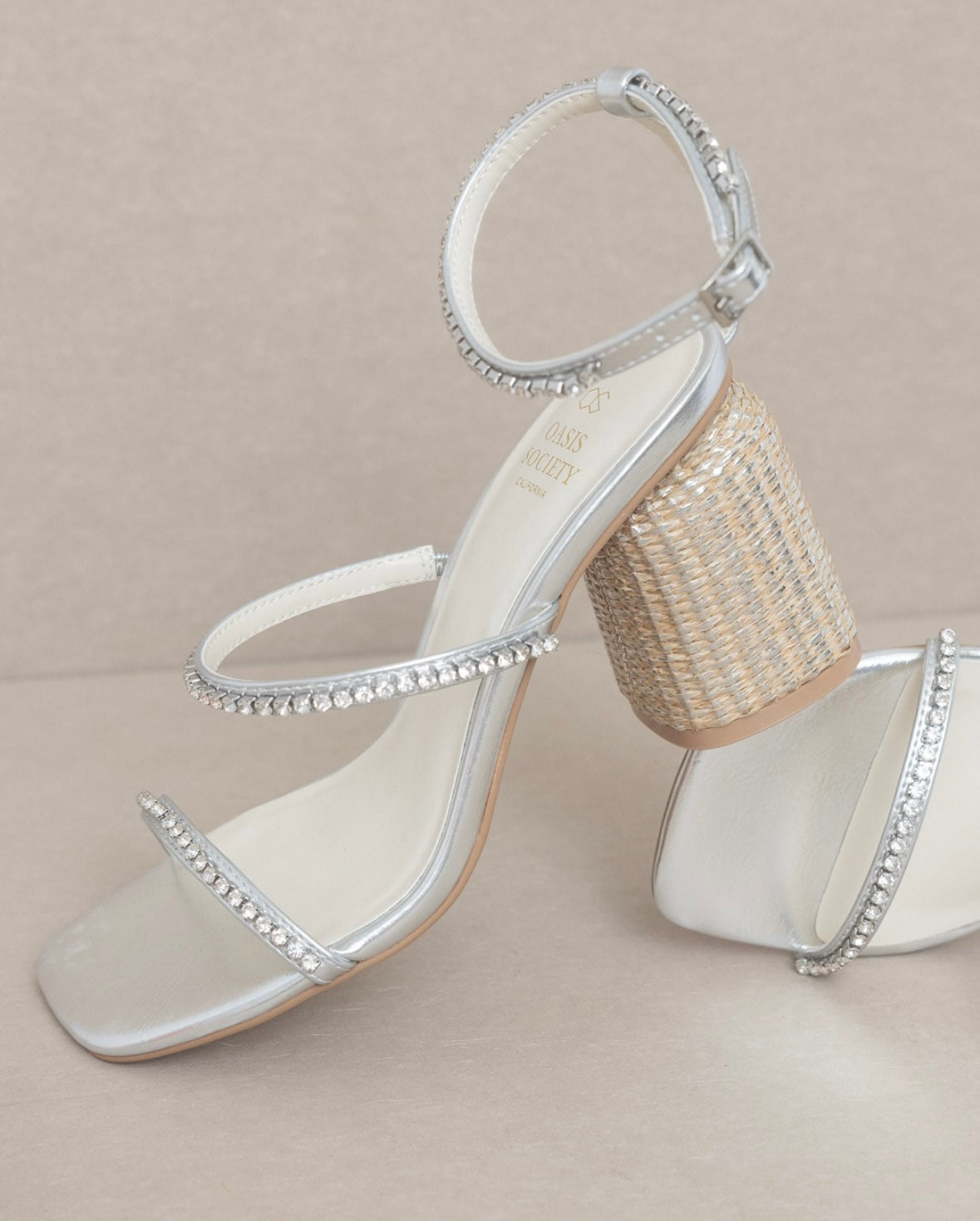 The Destiny - Studded Raffia Heel