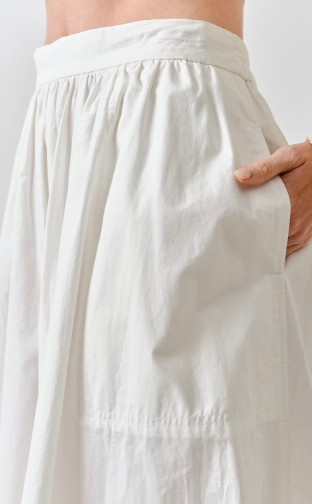 A White Poplin Skirt