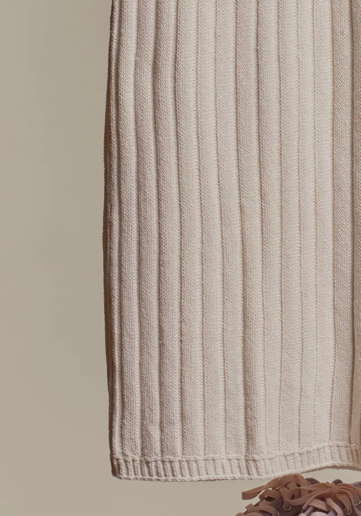 Ribbed Maxi Sweater Skirt (set)