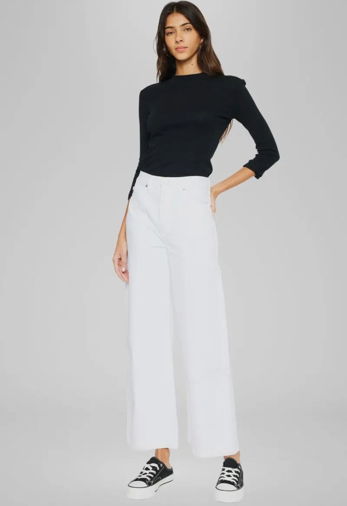 White Wide Leg Denim LOL Sz 25