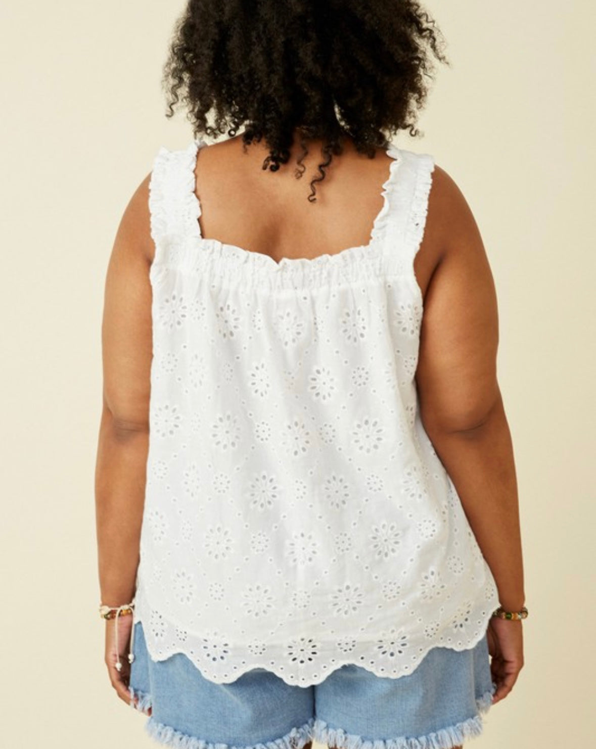 Curvy Eyelet Tank