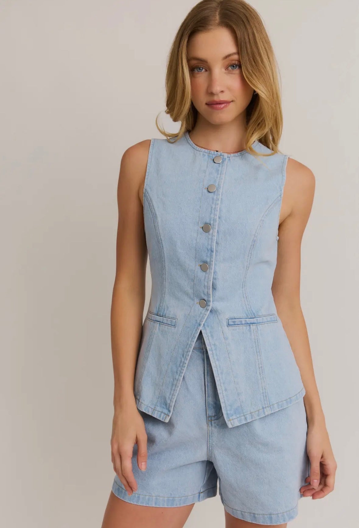 Denim Vest/Shorts SET LOL L