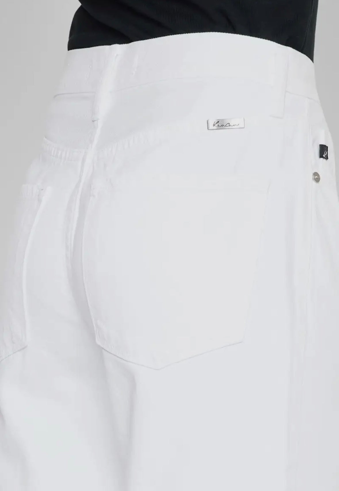 White Wide Leg Denim LOL Sz 25