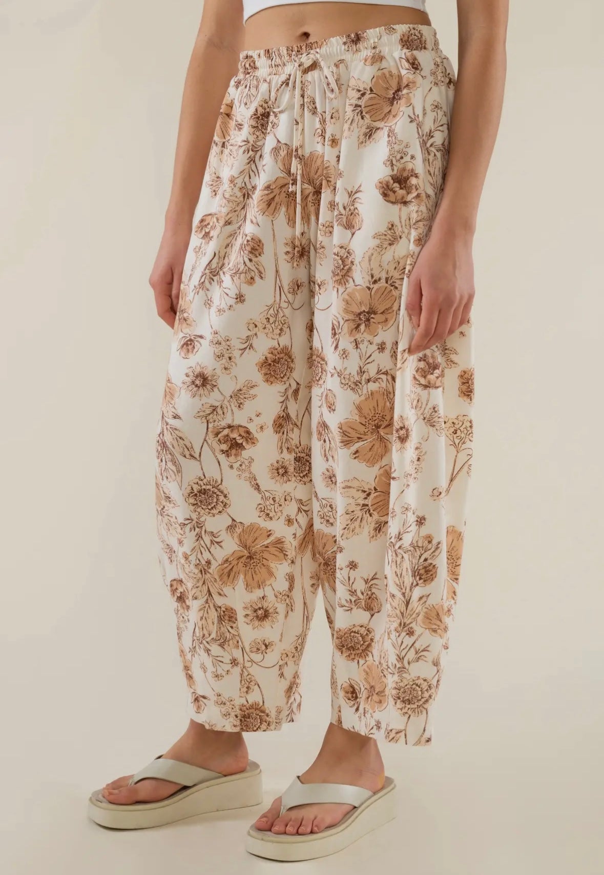A Curvy Printed Lantern Pant USA Made