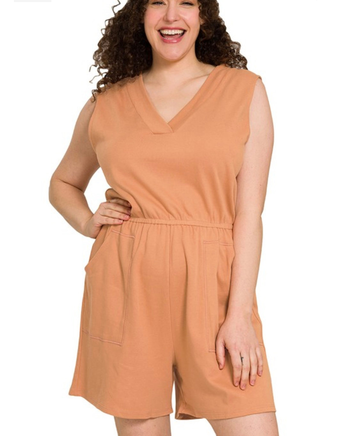 Curvy Romper with Pockets