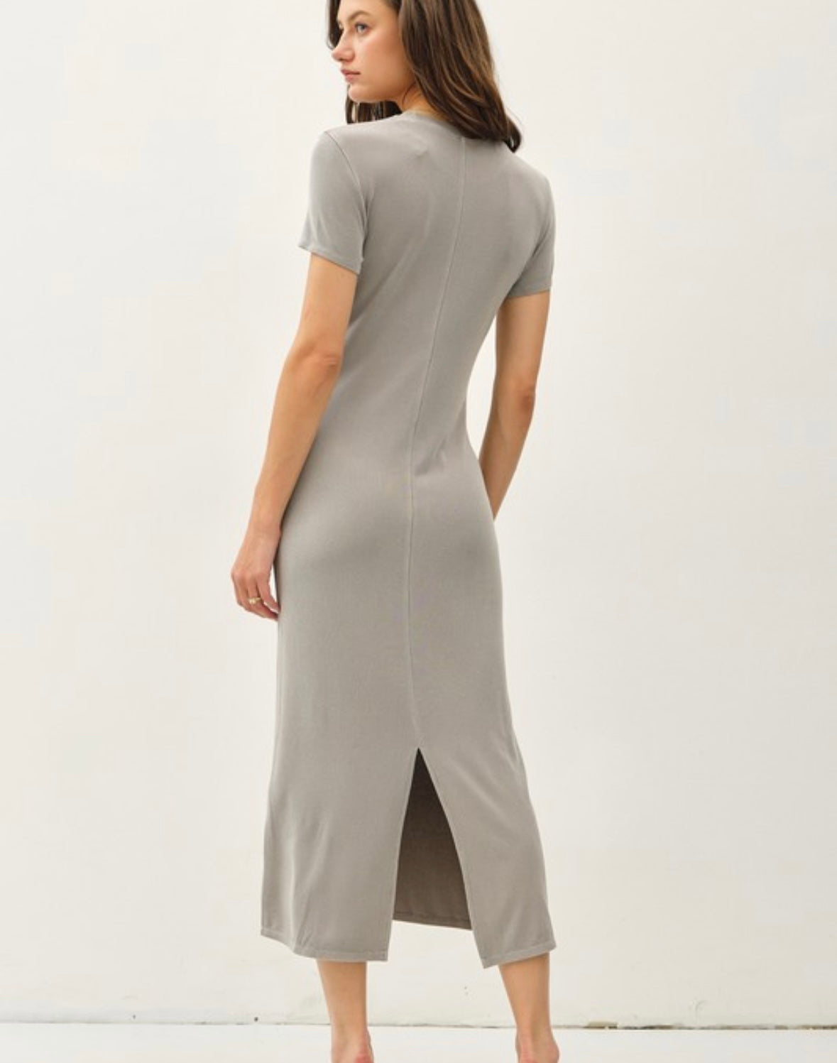 Ribbed Midi Tee Dress