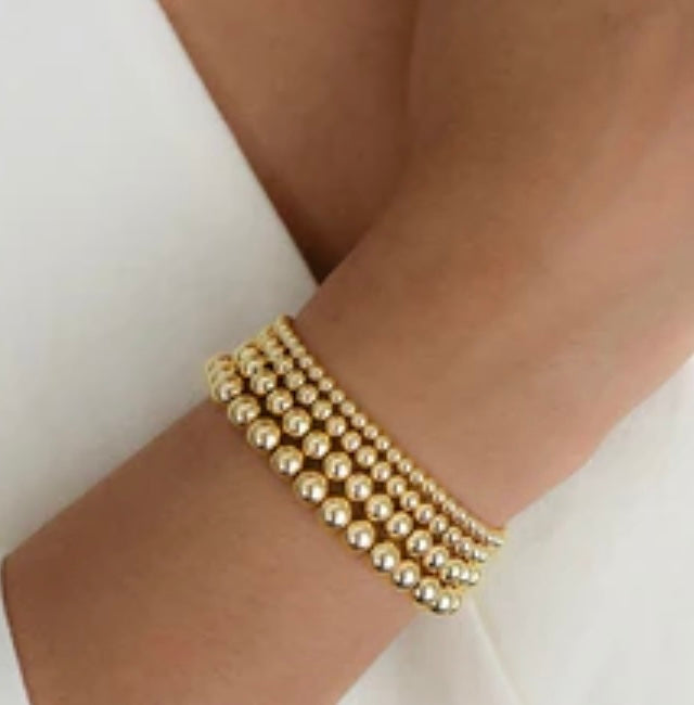 14K Gold Beaded Bracelet (1, not full stack)