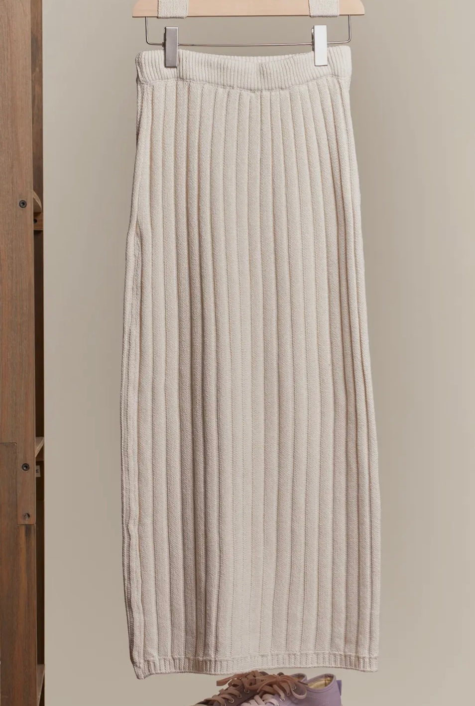 Ribbed Maxi Sweater Skirt (set)