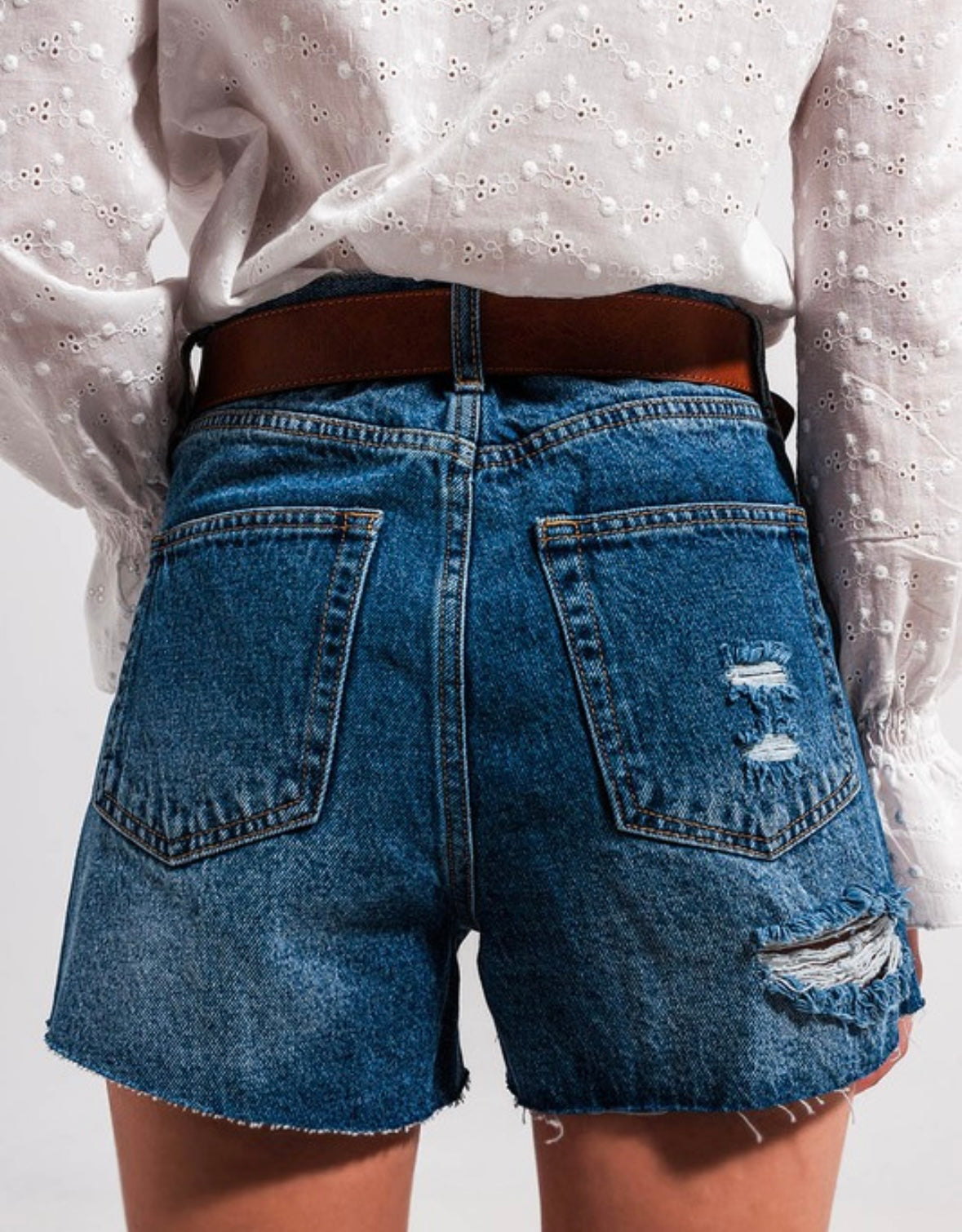 Frayed Denim Short