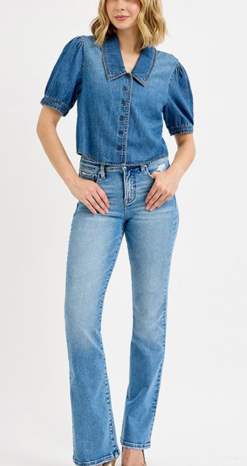 A Girly Denim Top