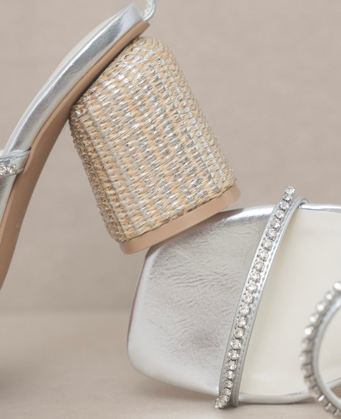 The Destiny - Studded Raffia Heel