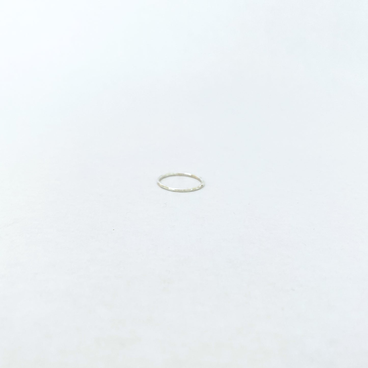 Leah Silver Hammered Stacking Ring