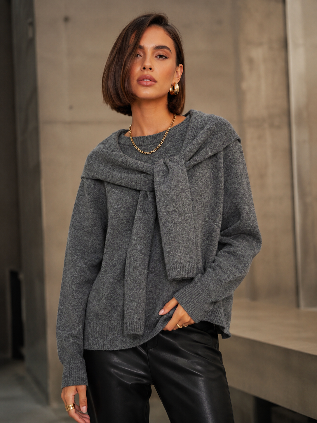 A Layered Shoulder Sweater