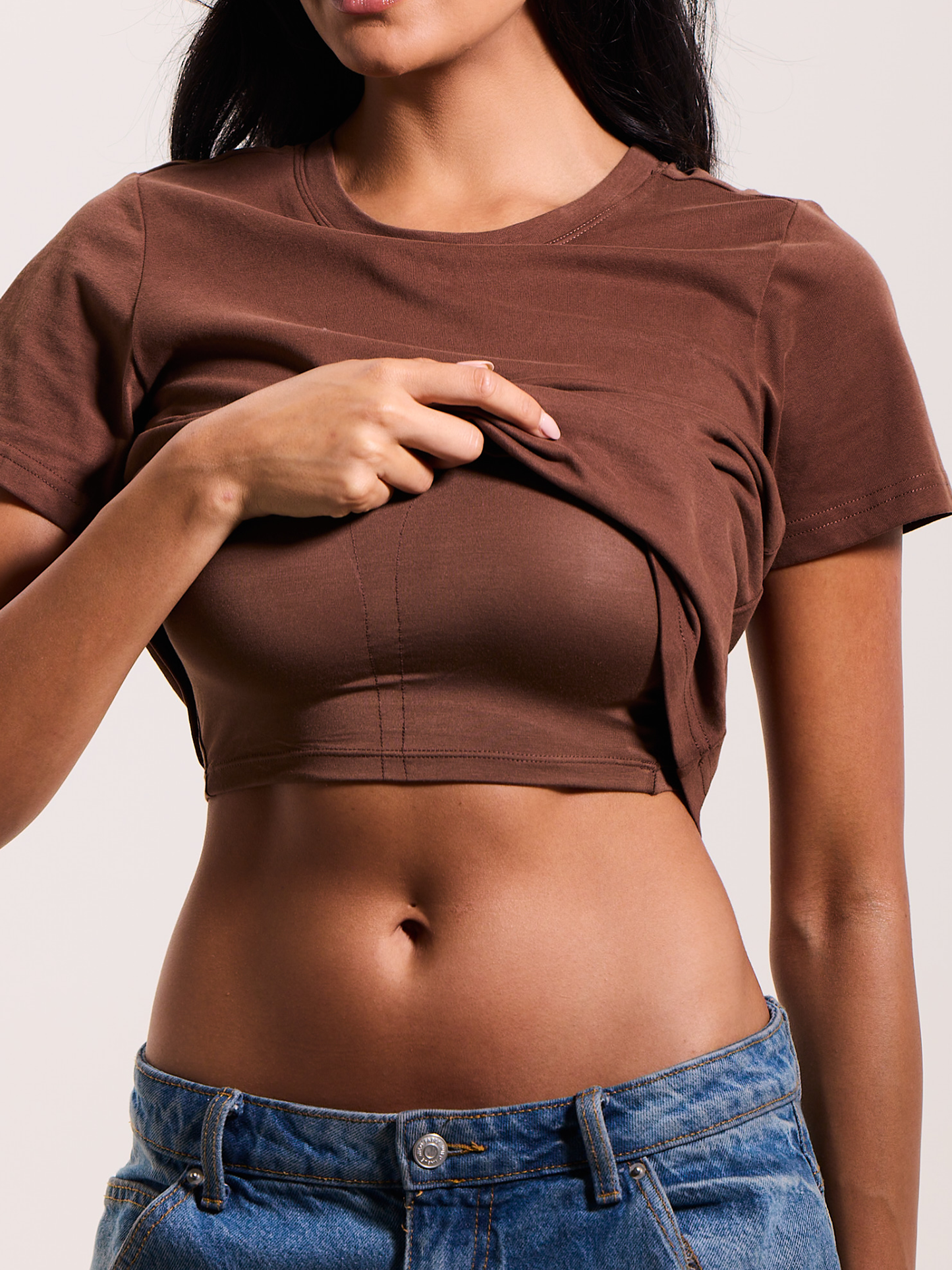 A 100% Cotton Full Length Bra Tee