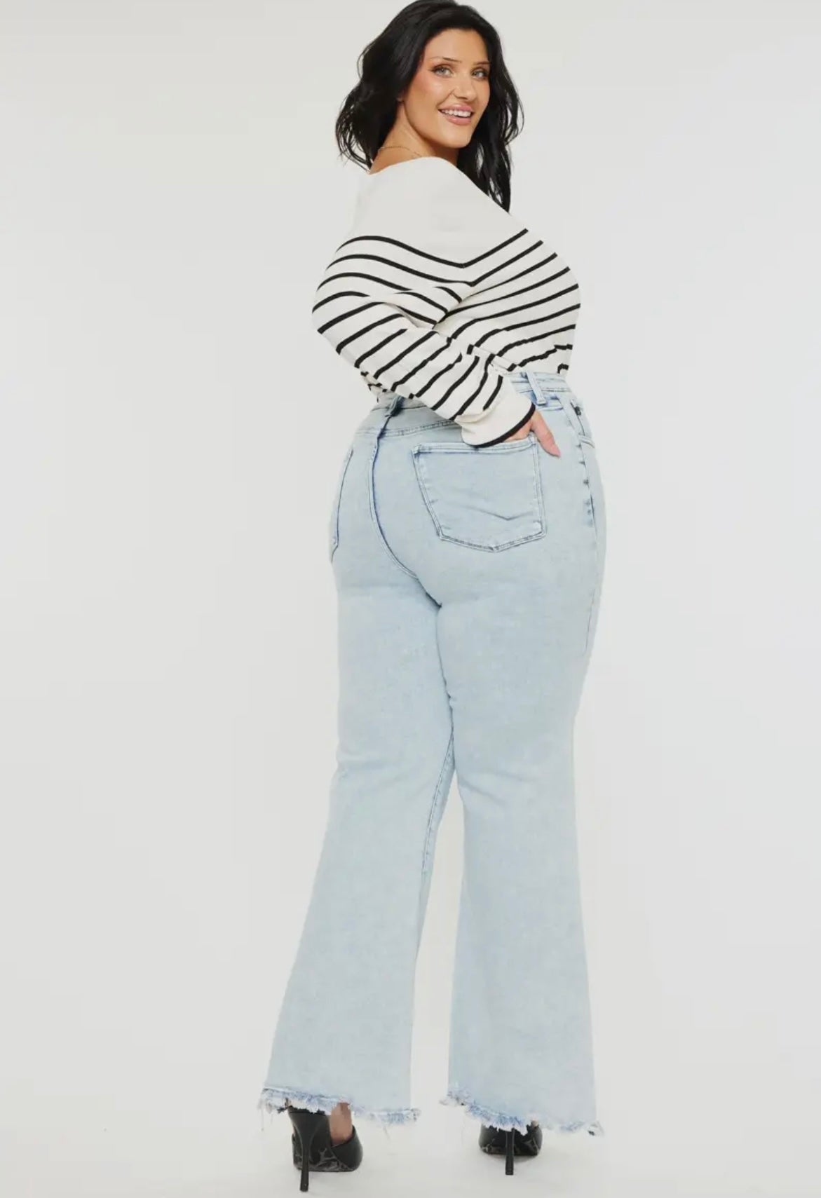 A Curvy Flared Denim