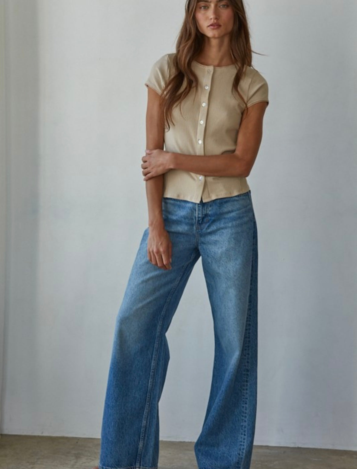 Button Up Cardi Tee