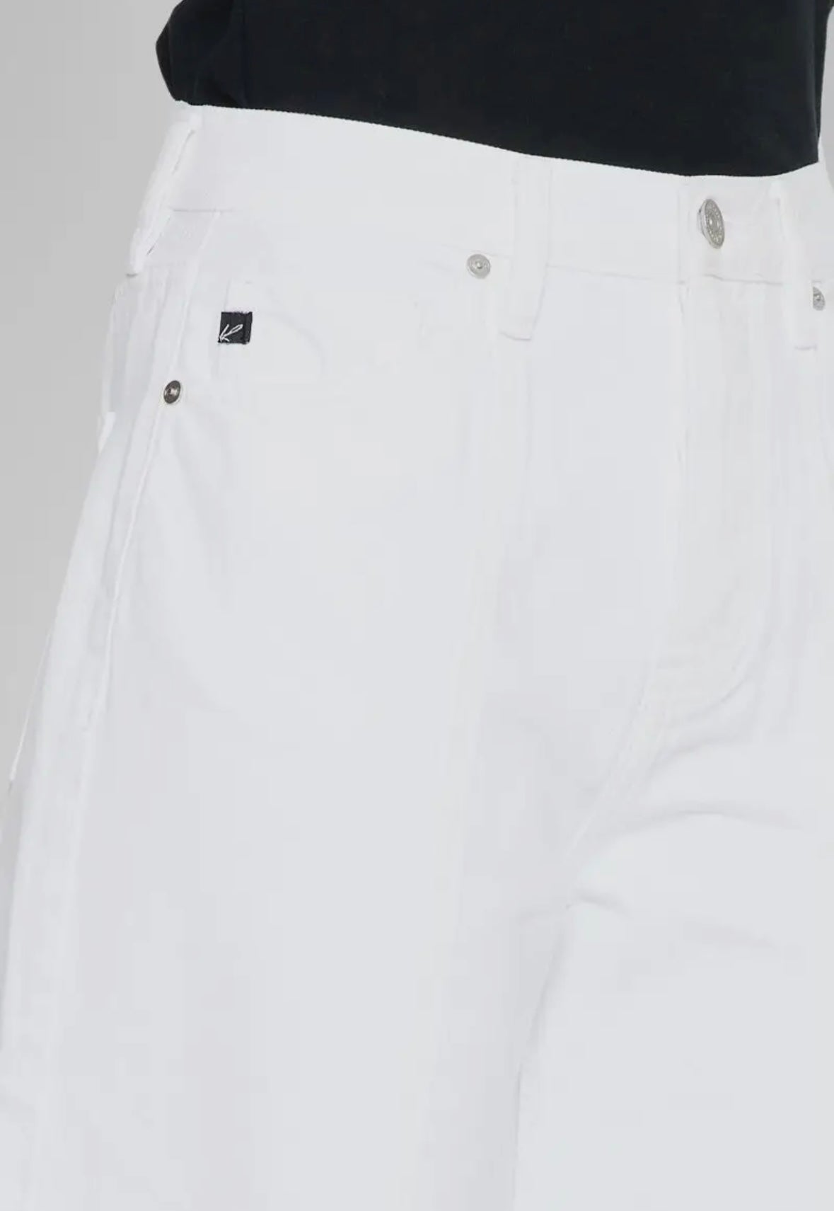 White Wide Leg Denim LOL Sz 25