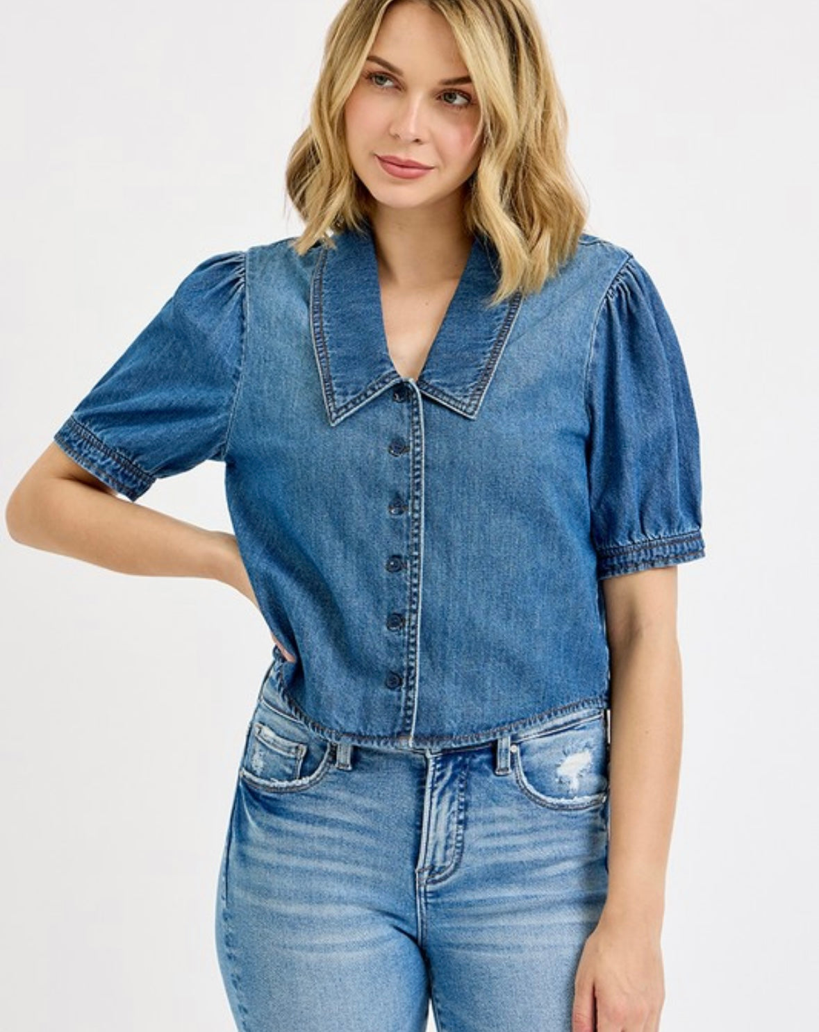 A Girly Denim Top