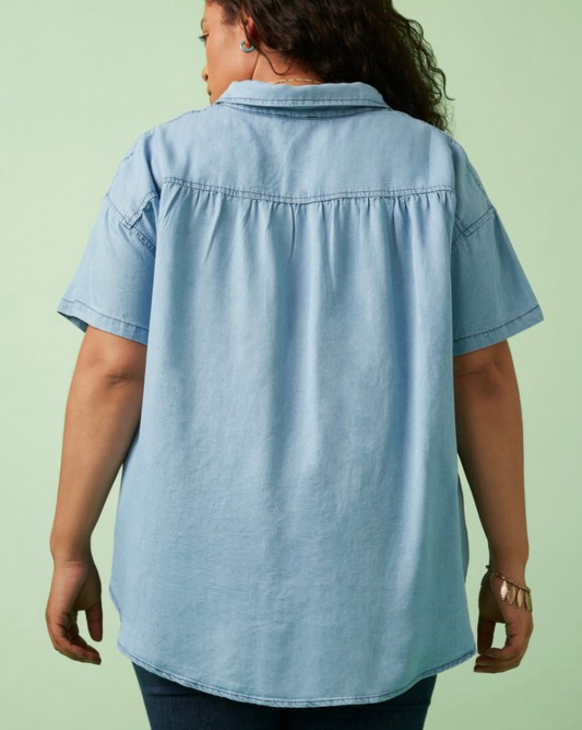 A Curvy Chambray Top