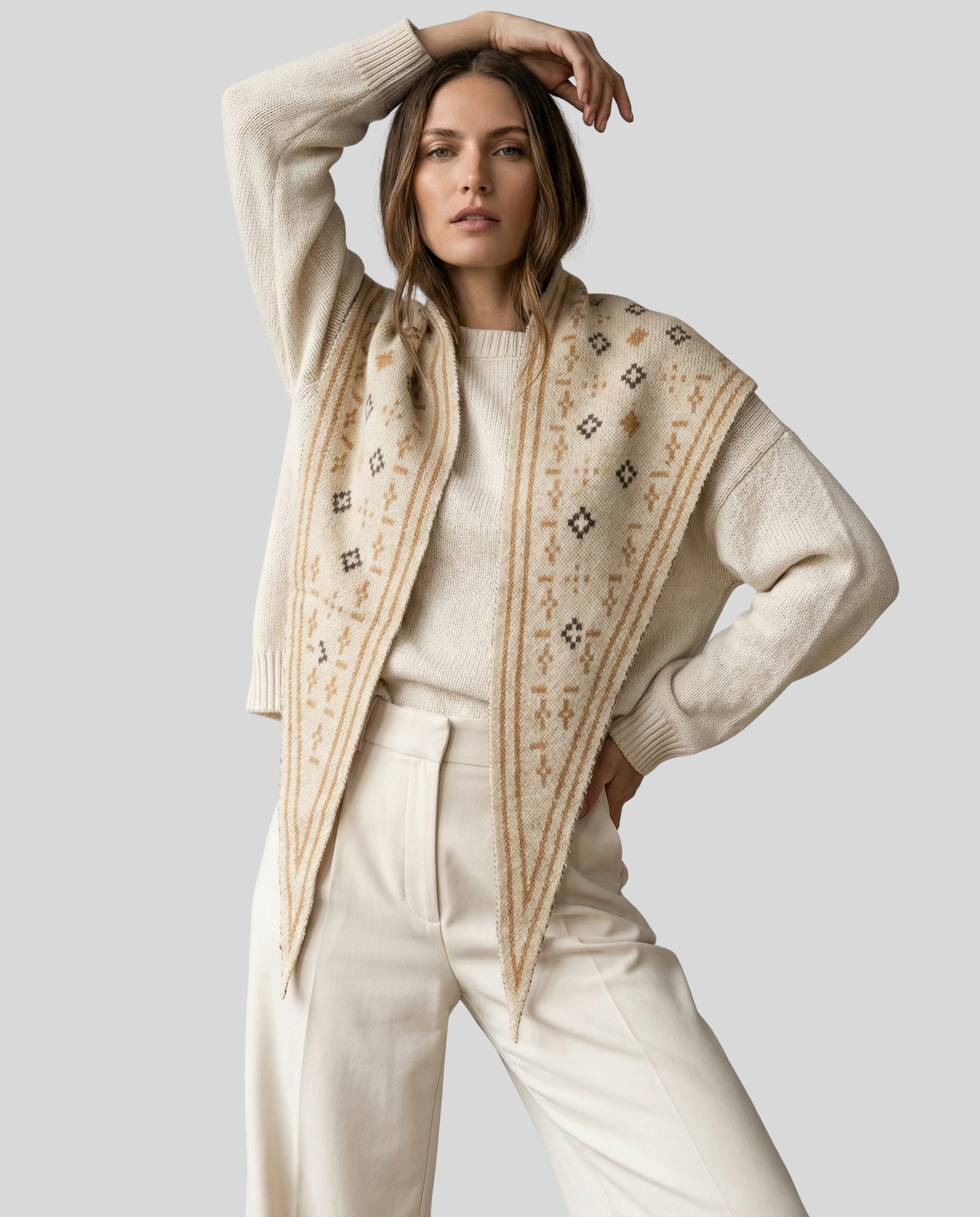 A Foulard Knit Triangle Scarf