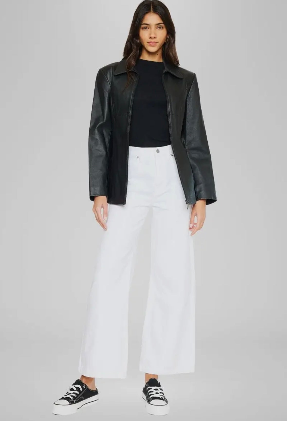 White Wide Leg Denim LOL Sz 25
