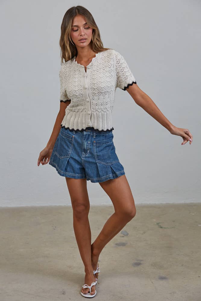 A Contrast Crochet Cardi