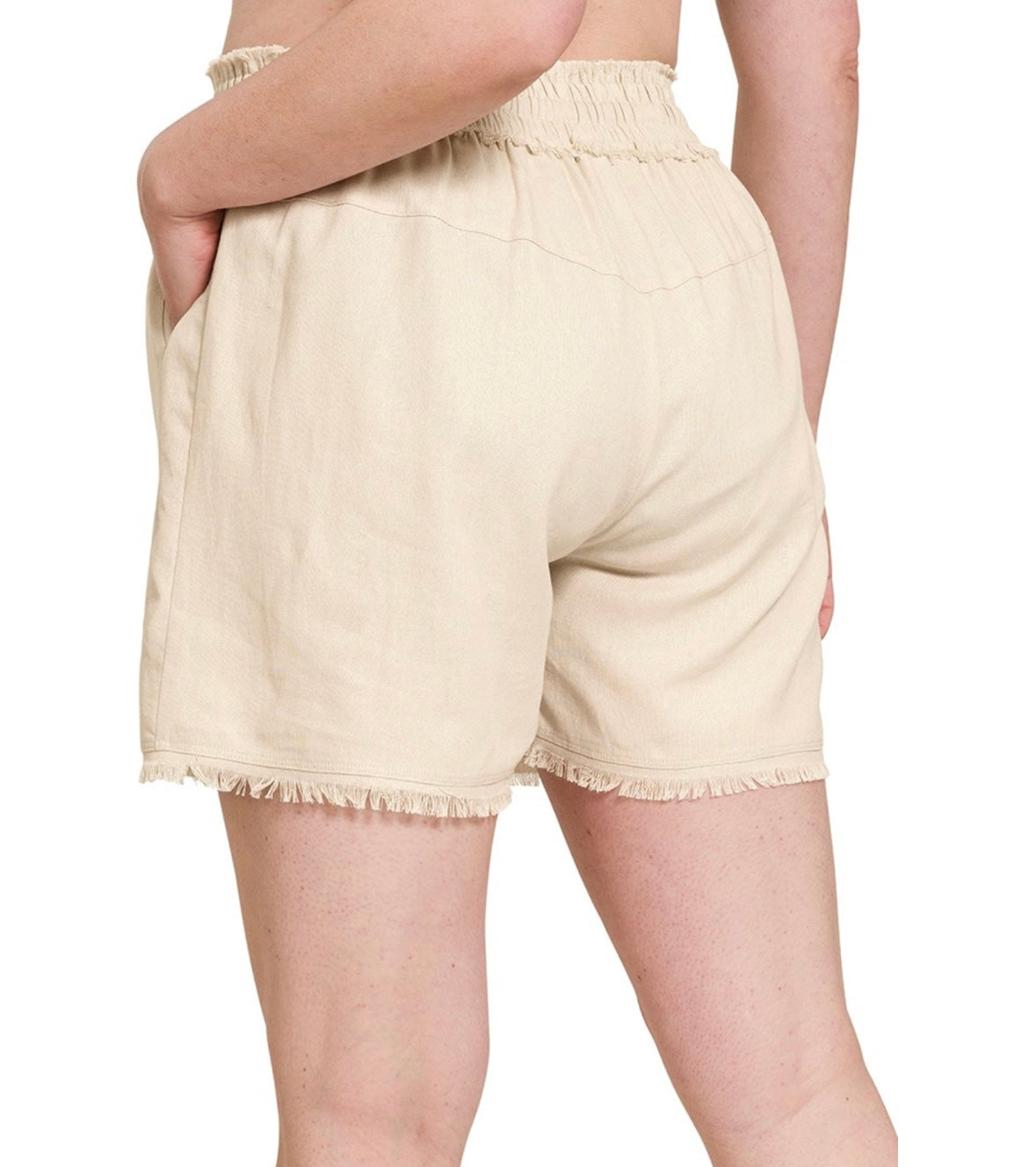 Cowper Linen Drawstring Curvy Shorts