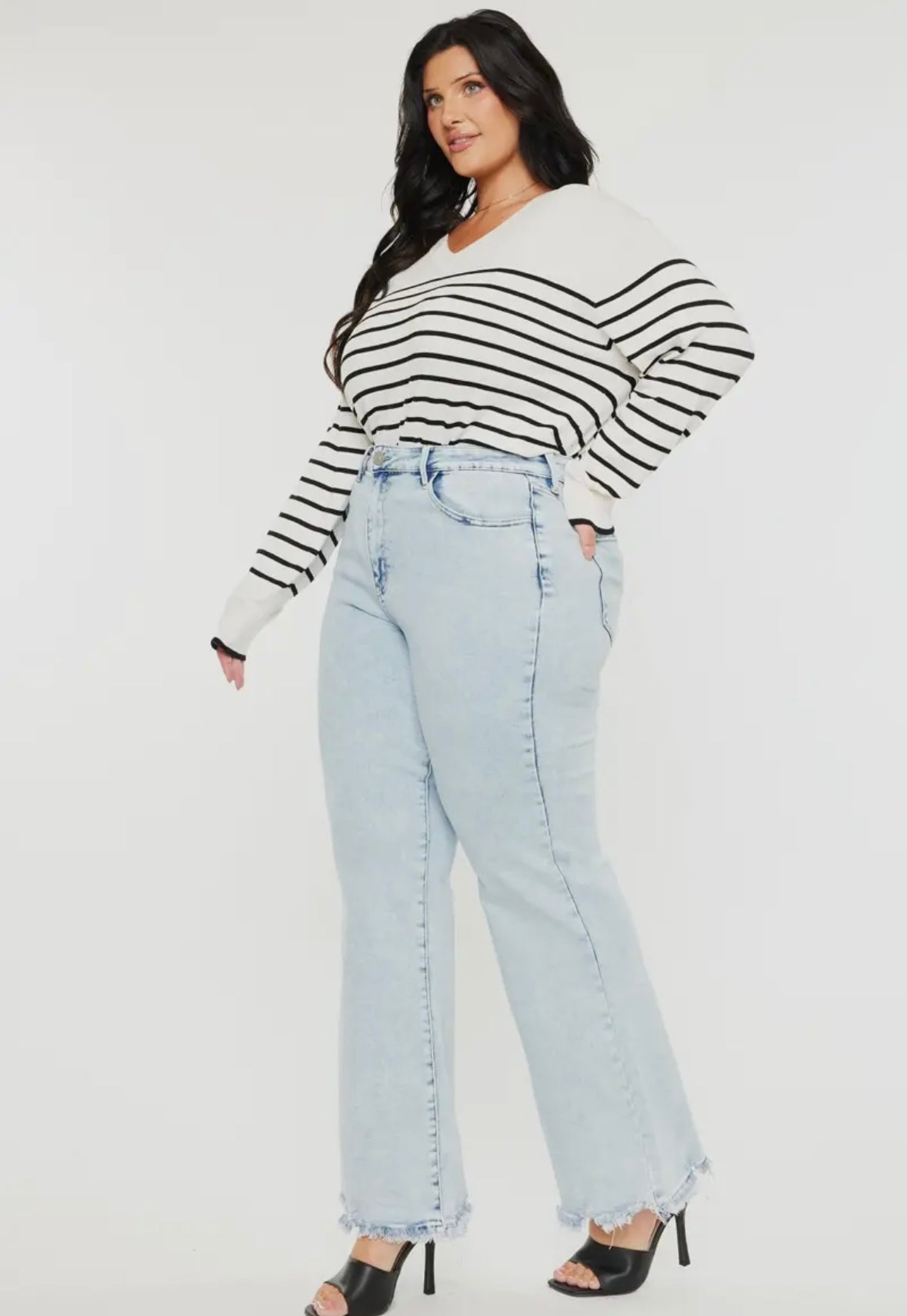 A Curvy Flared Denim
