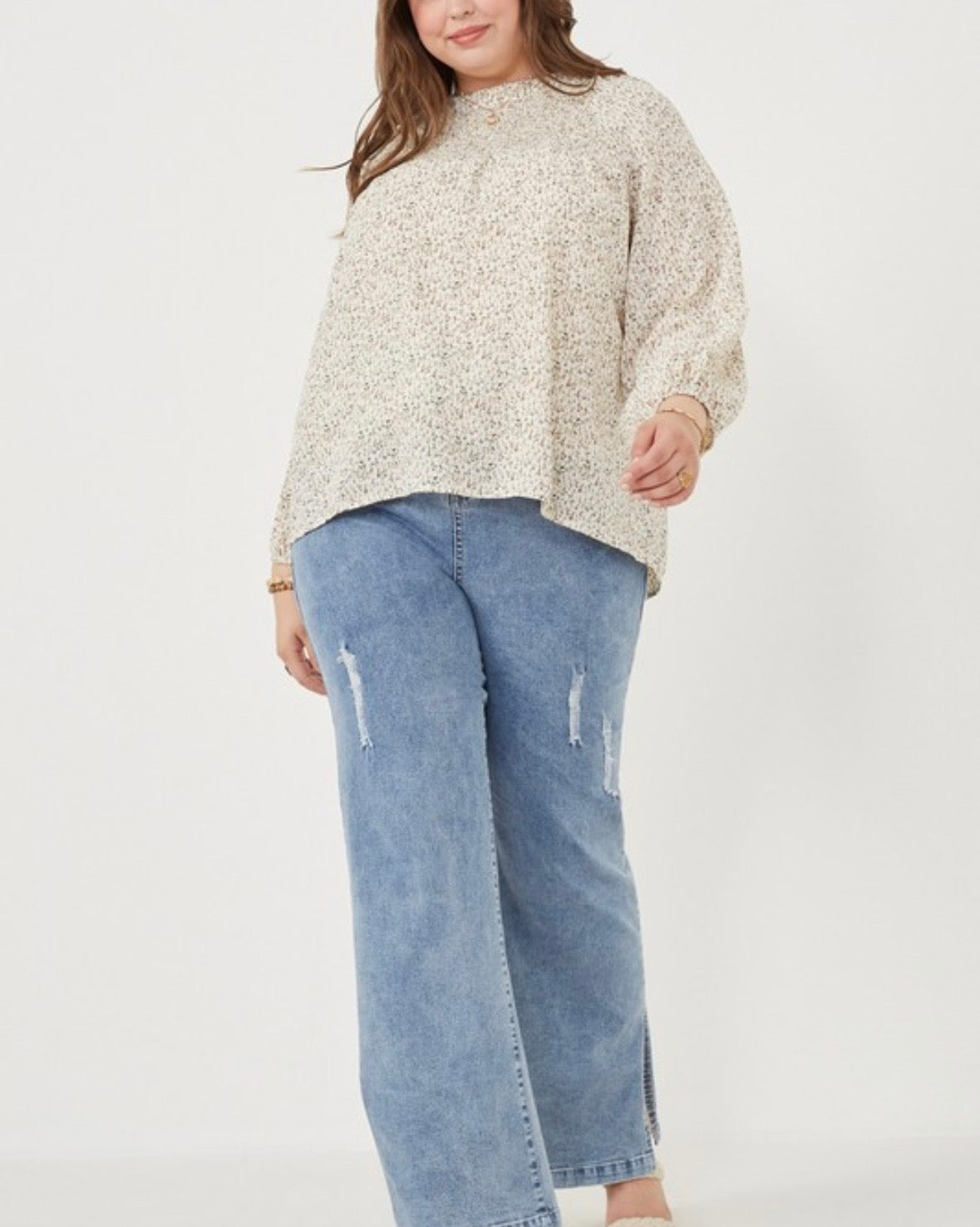 A Curvy Silky Blouse