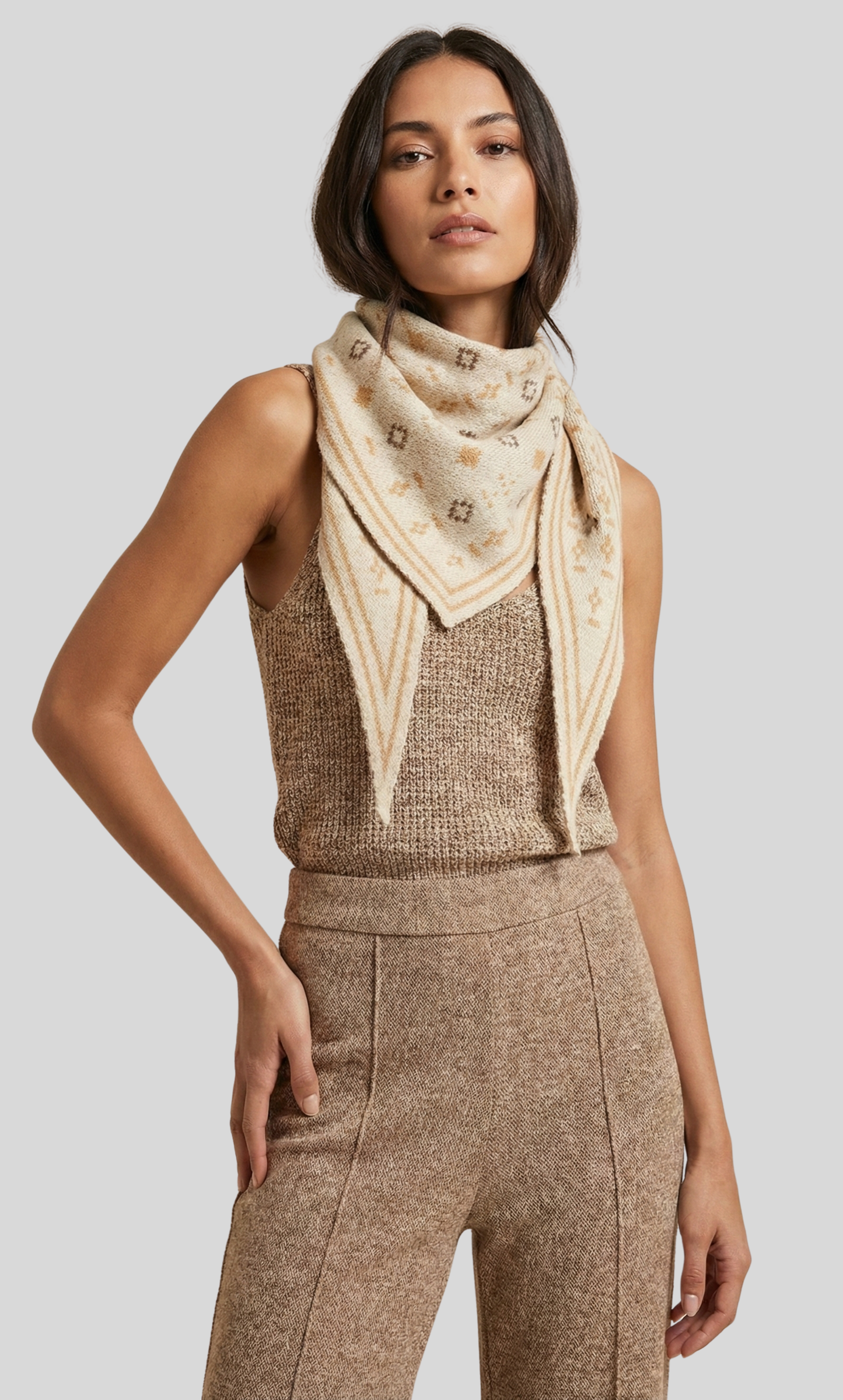 A Foulard Knit Triangle Scarf