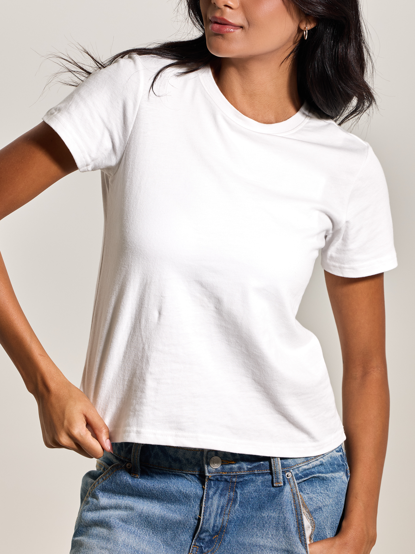 A 100% Cotton Full Length Bra Tee