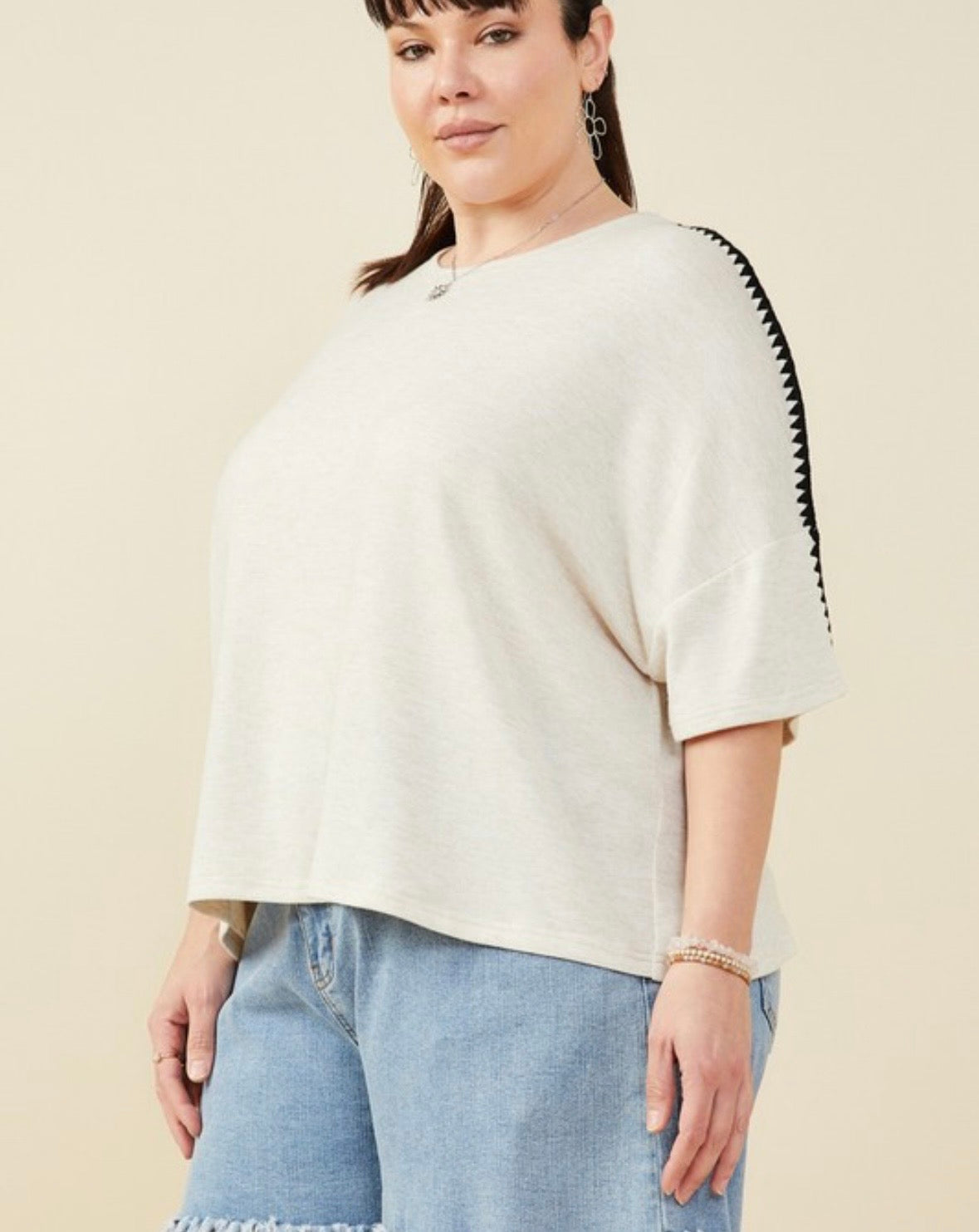 A Curvy B&W Top