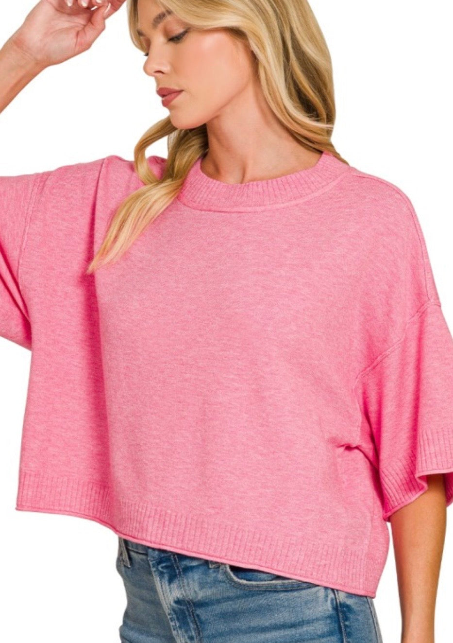 A Curvy Pink Cardi