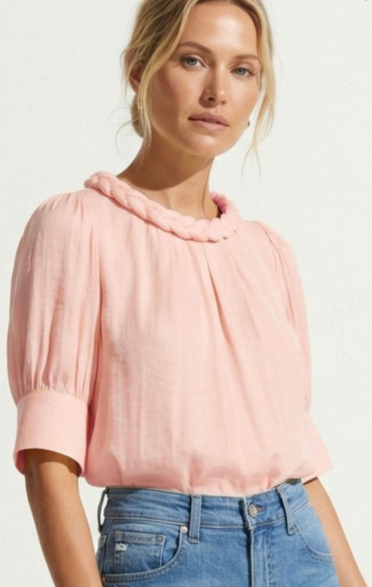 A Braided Neck Blouse