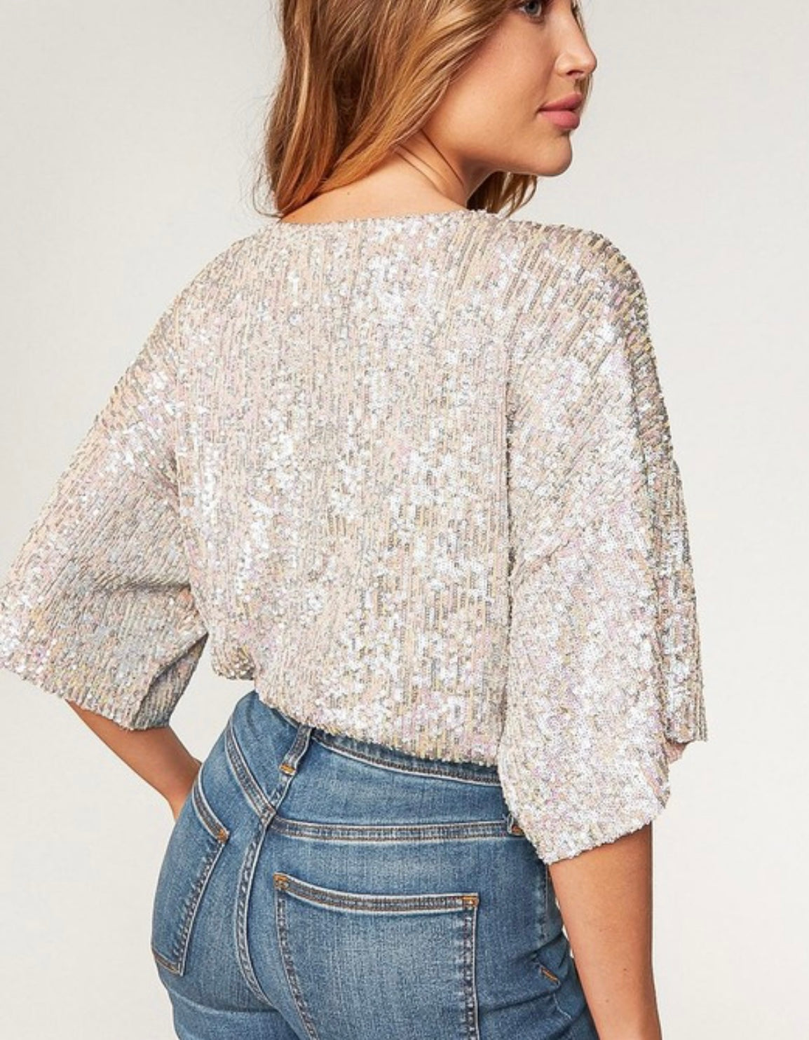 A Curvy Sequin Blouse