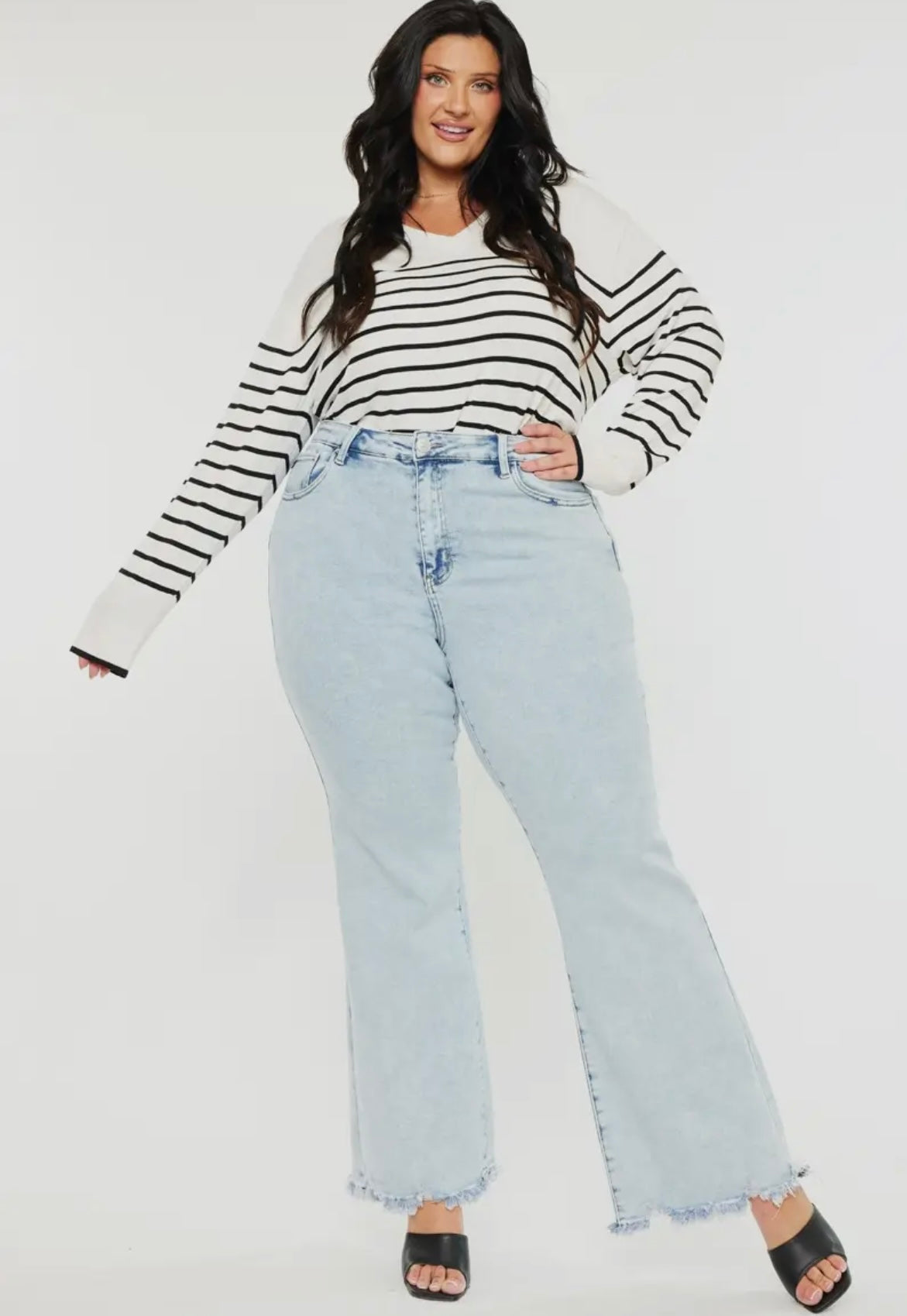A Curvy Flared Denim