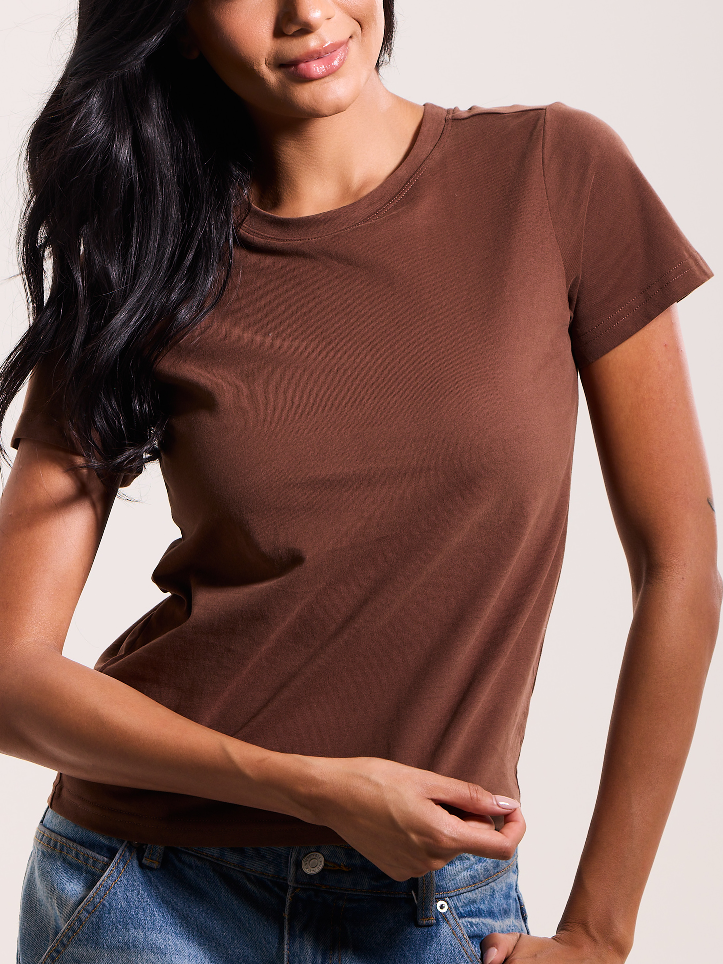 A 100% Cotton Full Length Bra Tee