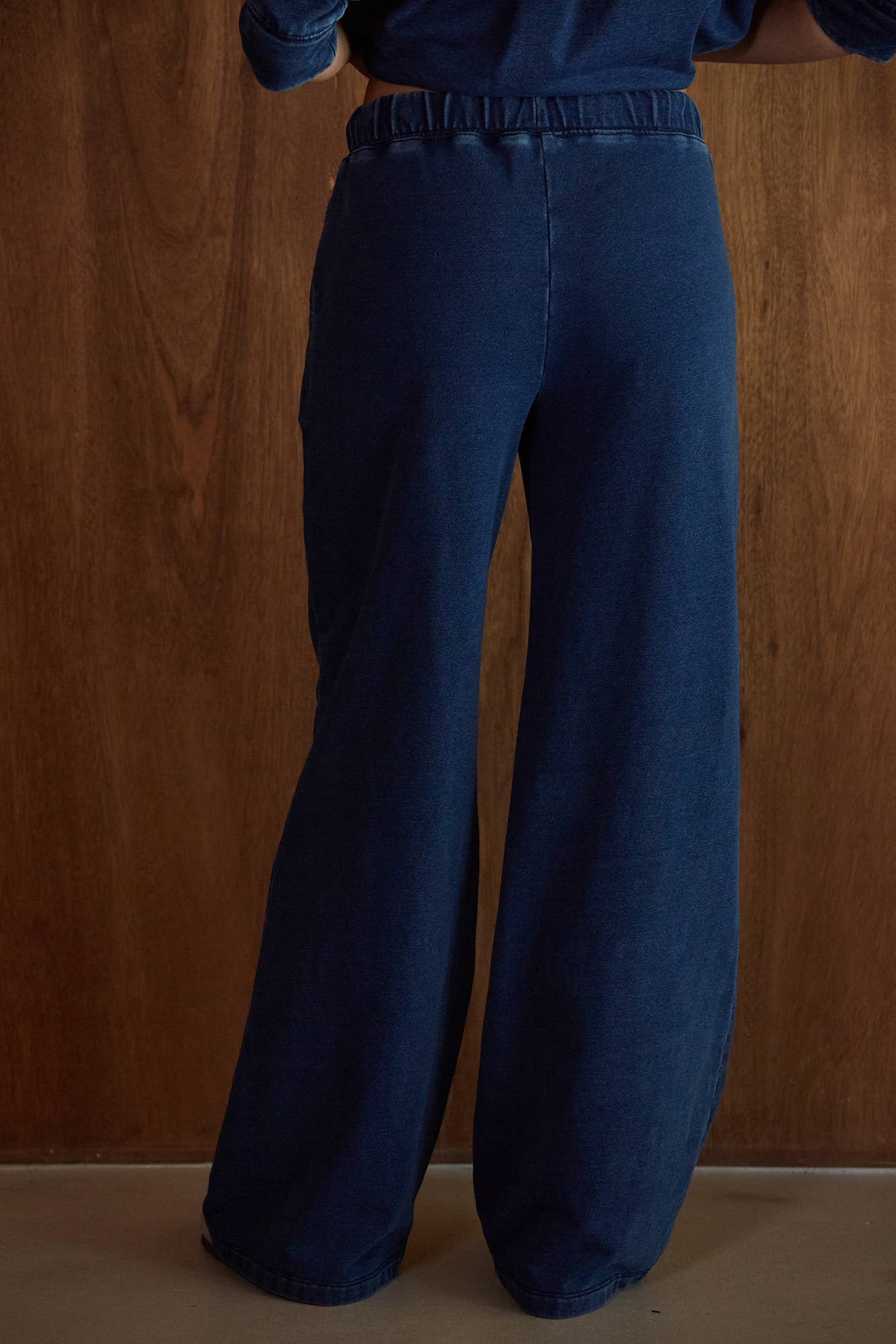 A Knit Cotton Wide Leg Pant (SET)