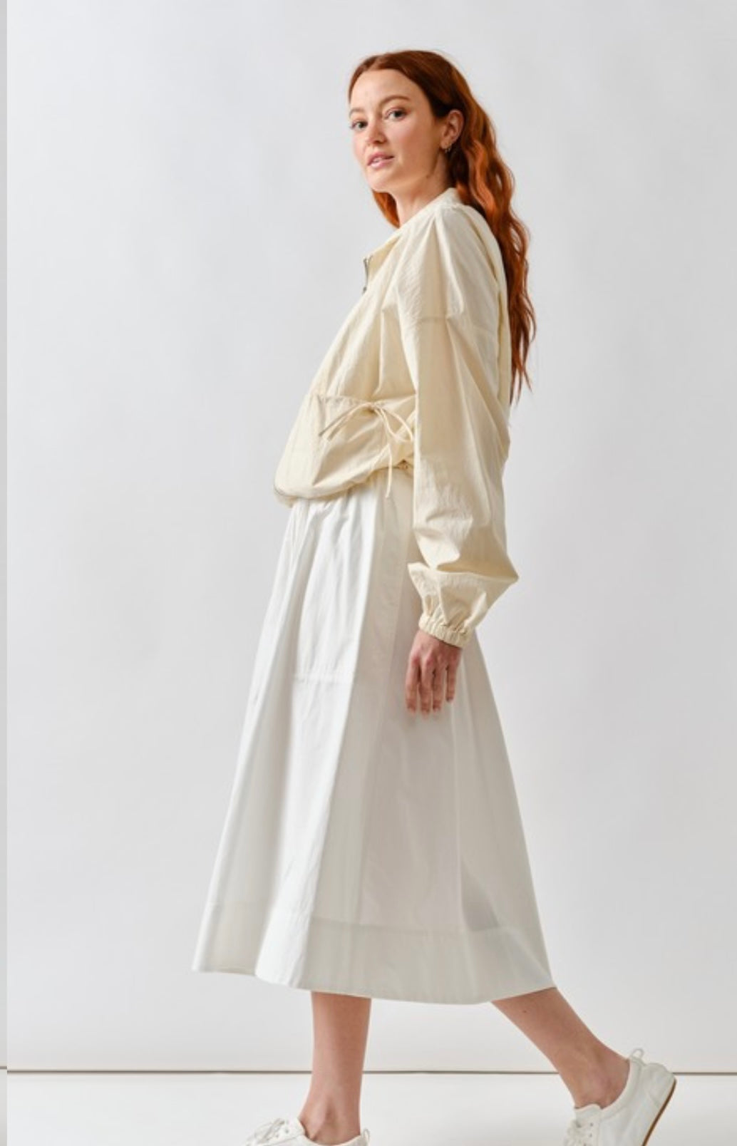 A White Poplin Skirt