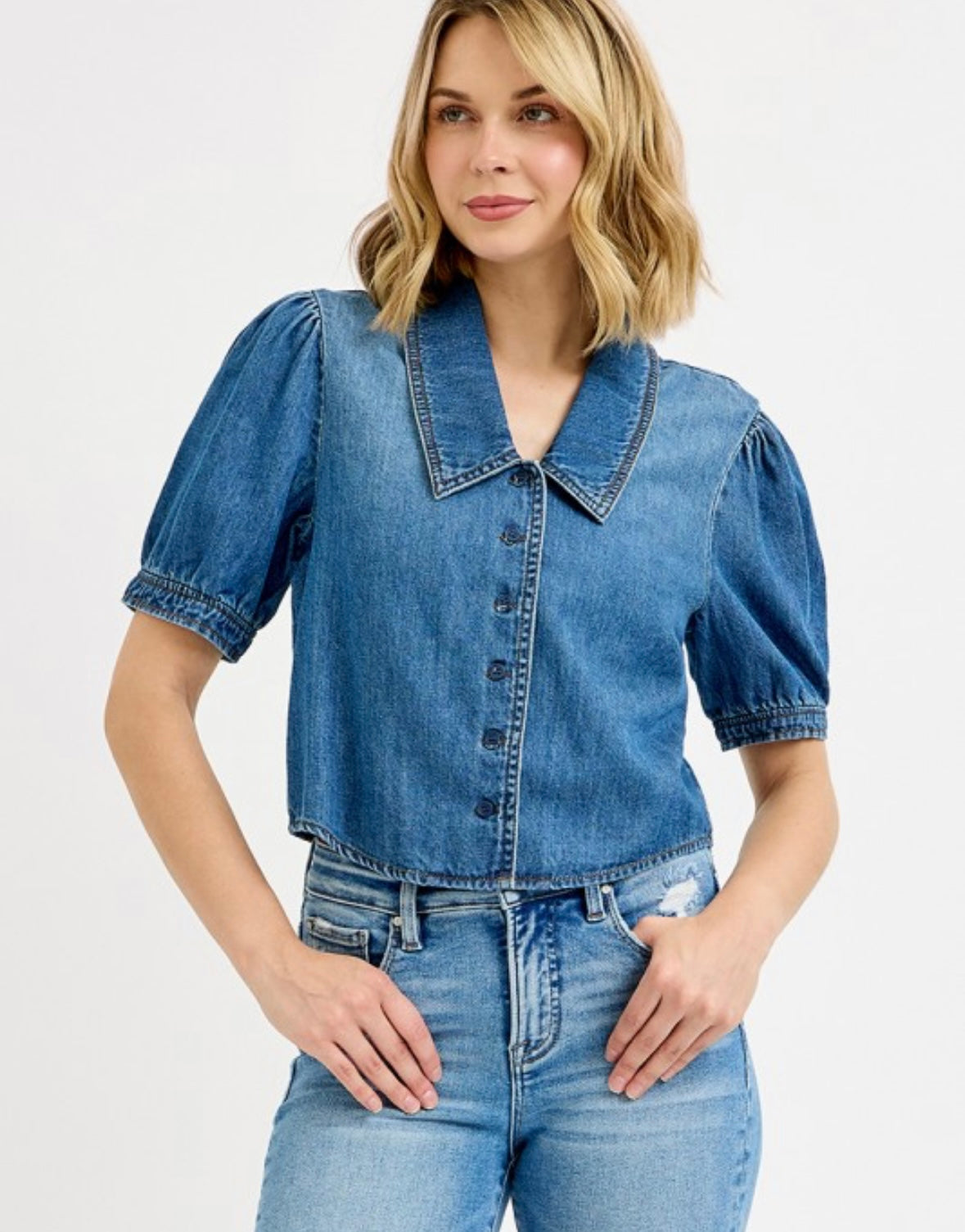 A Girly Denim Top