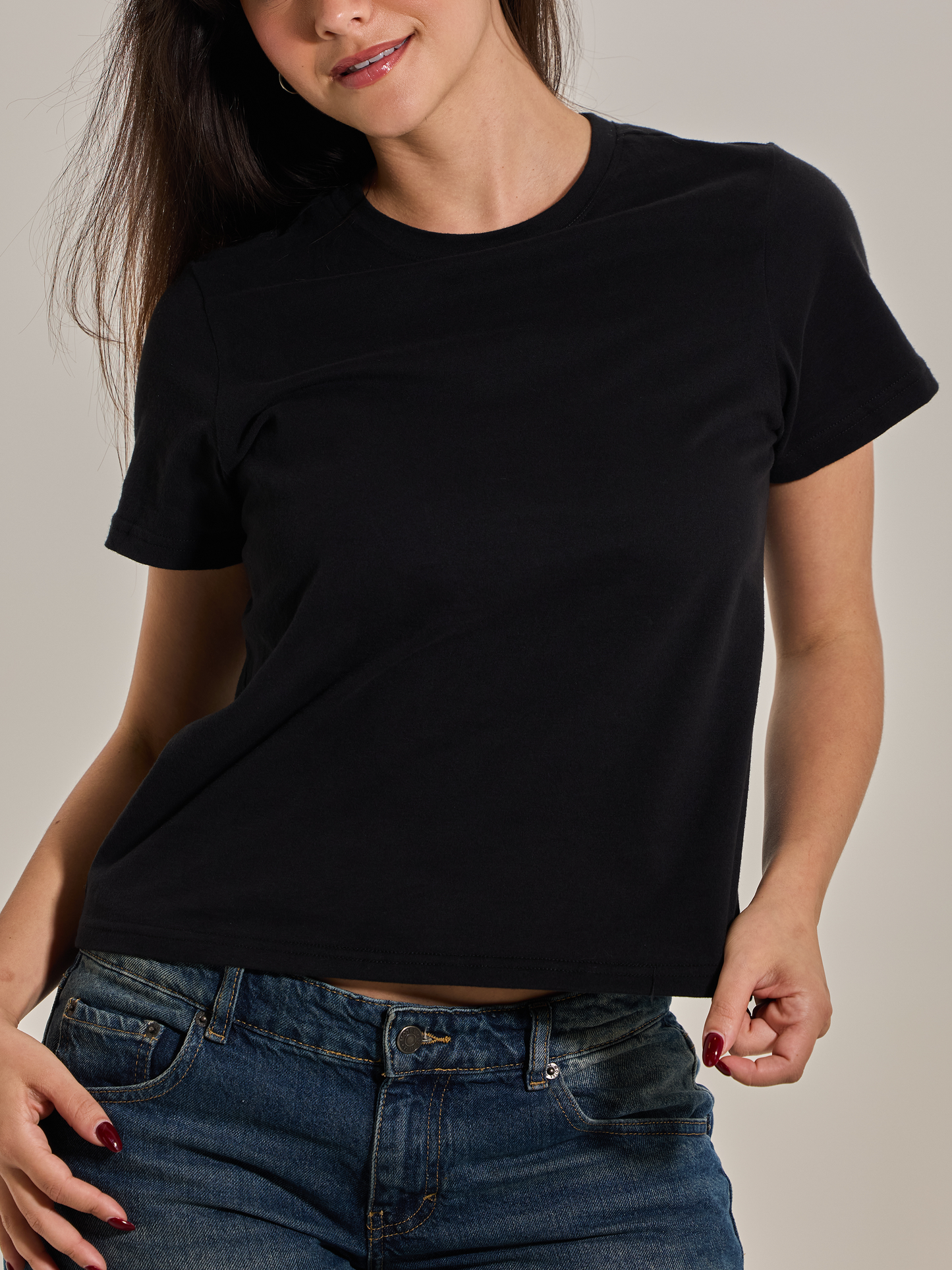 A 100% Cotton Bra Tee LOL White M