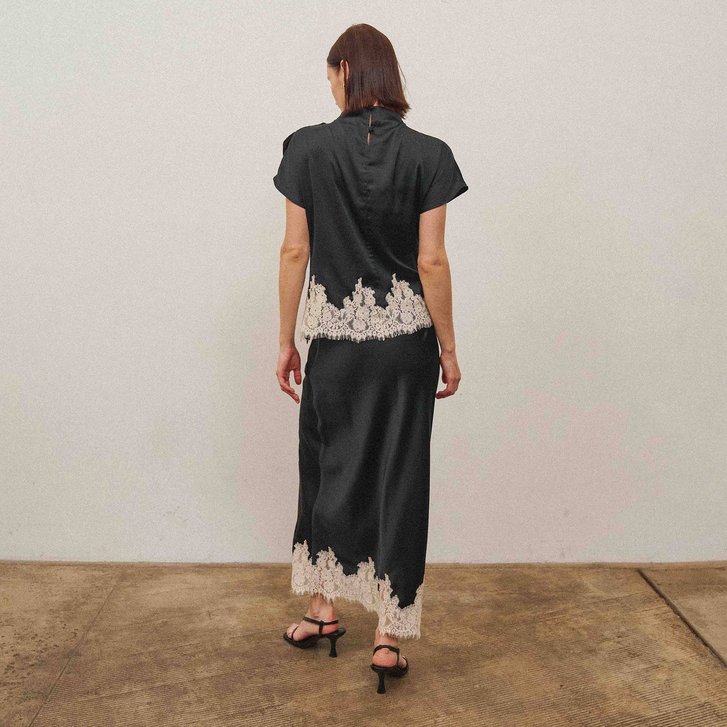 A Lace and Satin Blouse