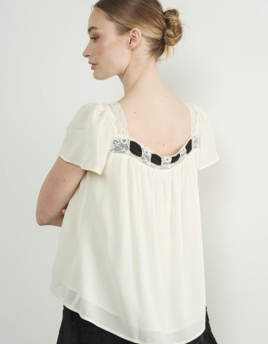 A Romantic Ribbon Blouse