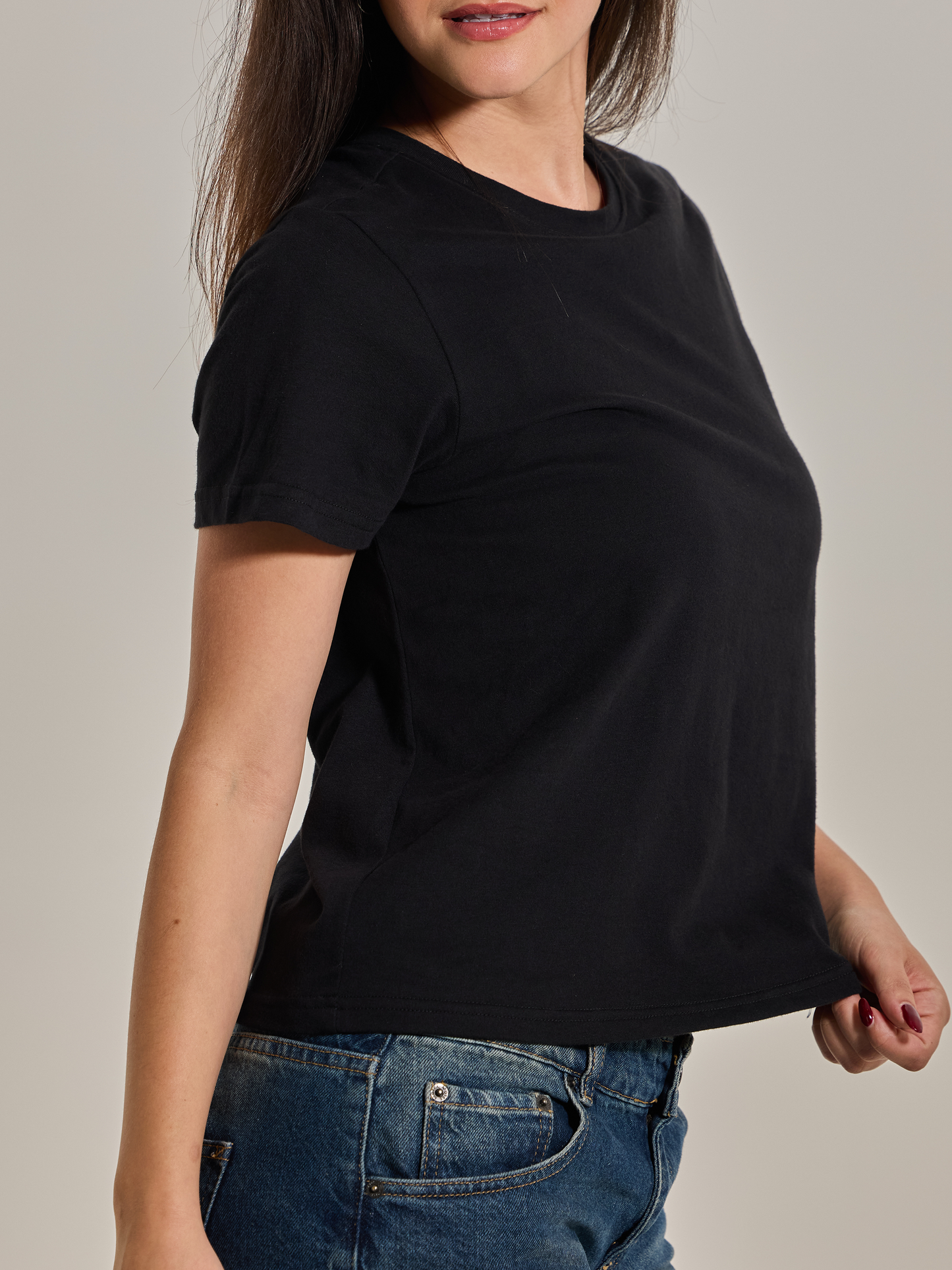 A 100% Cotton Bra Tee LOL White M